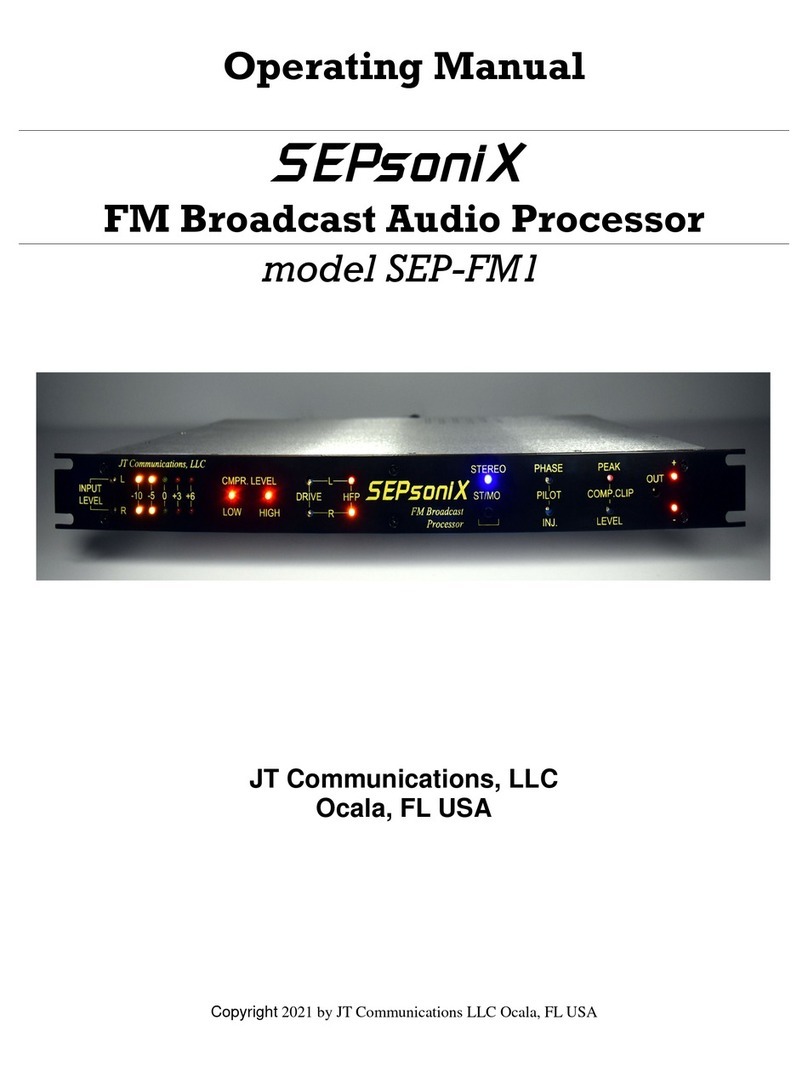 JT SEPsoniX SEP-FM1 operating manual