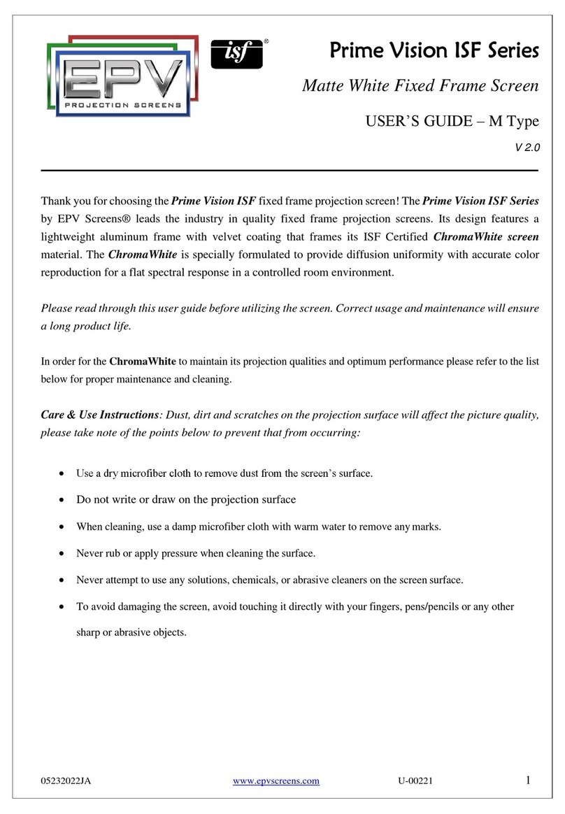 EPV Prime Vision ISF Series User manual EPV Prime Vision ISF Series User manual