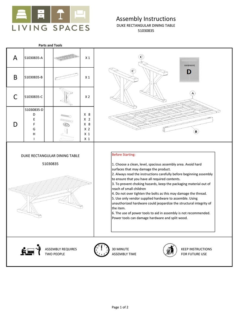 Living Spaces DUKE 51030835 User manual