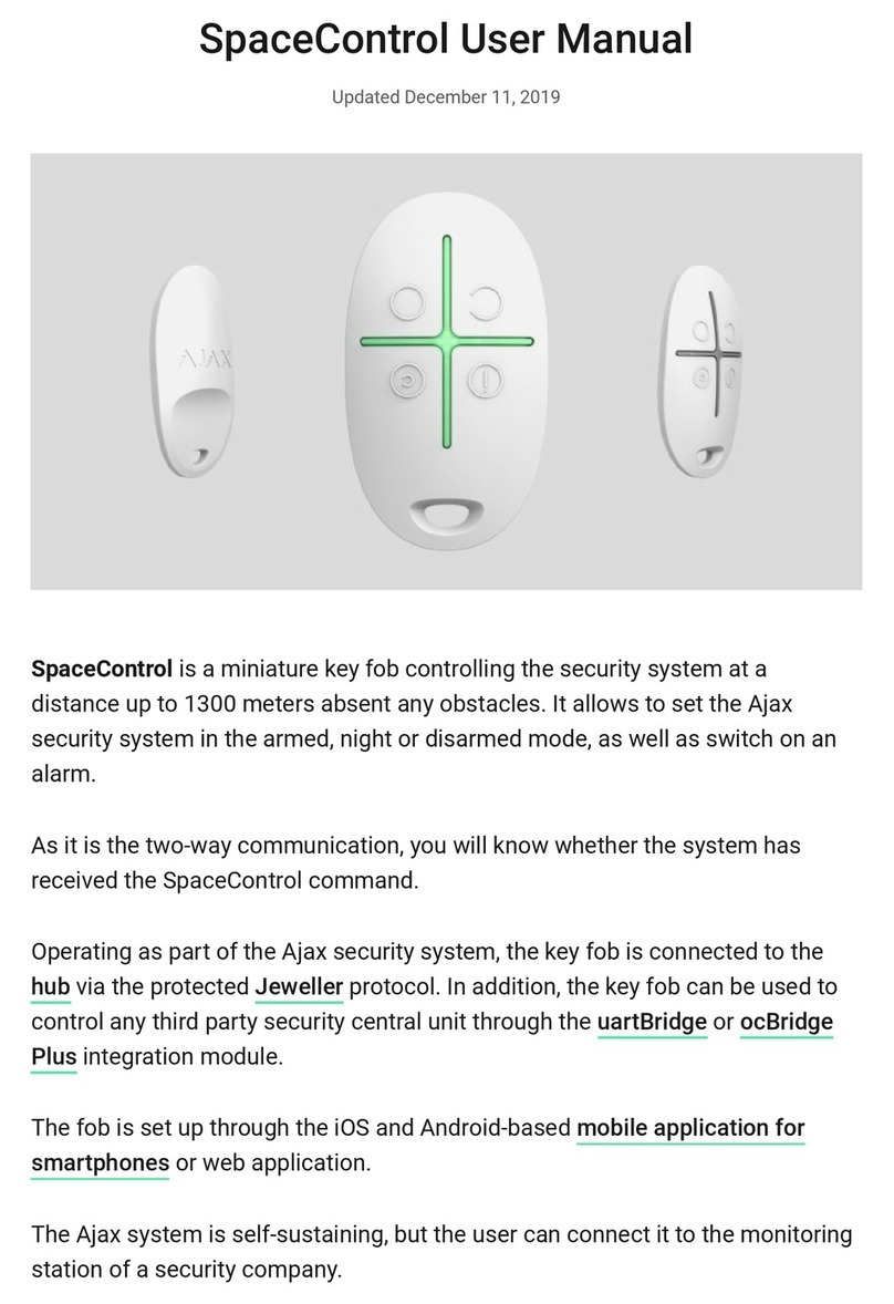 AJAX Systems SpaceControl user manual AJAX Systems SpaceControl user manual