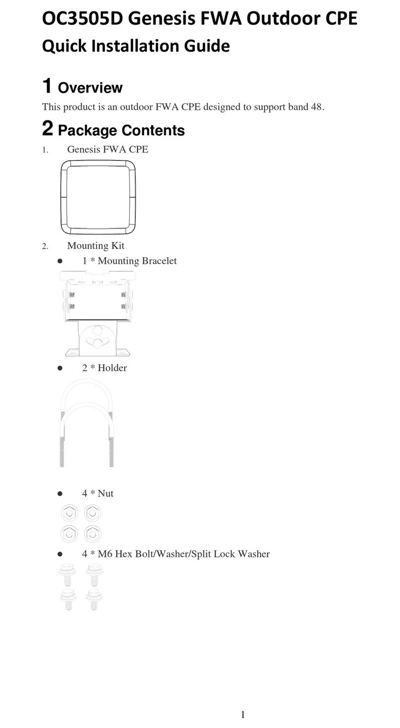 Sercomm Genesis OC3505D Quick installation guide