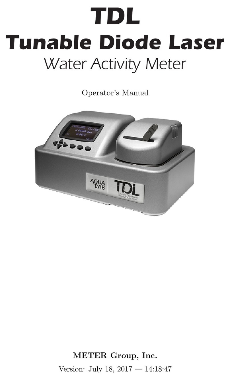 METER AQUALAB TDL Operator's manual