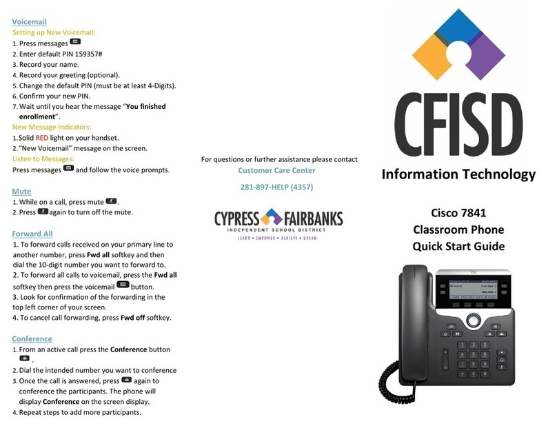 Cisco 7841 User manual