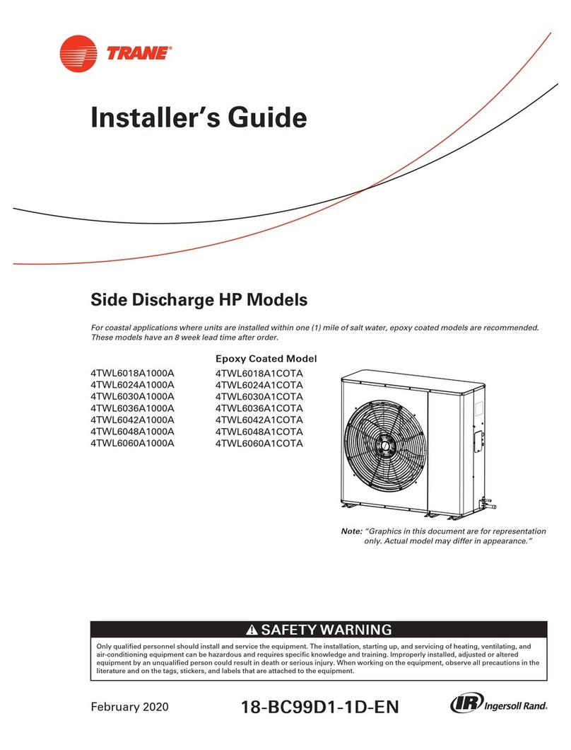 Trane 4TWL6018A1000A Assembly instructions