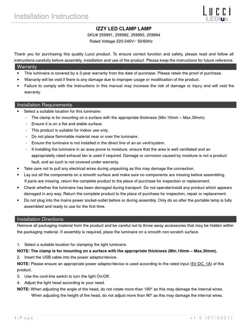 Lucci LEDlux MA02-BLK installation instructions