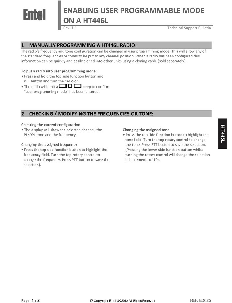 Entel HT446L Installation instructions