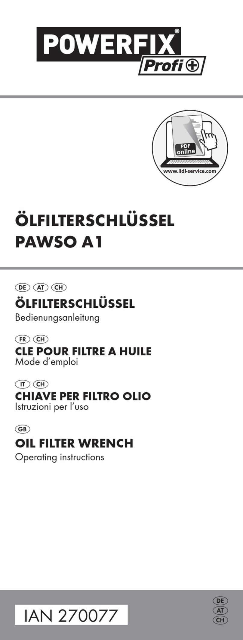 Powerfix Profi PAWSO A1 User manual