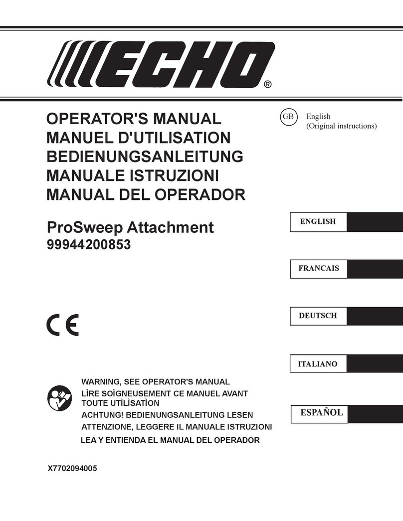 Echo ProSweep Attachment 99944200853 User manual Echo ProSweep Attachment 99944200853 User manual