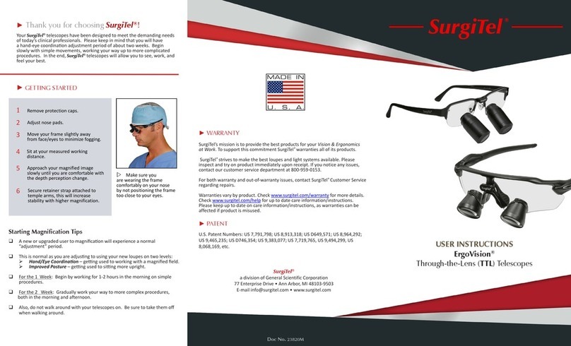SurgiTel ErgoVision TTL User instructions