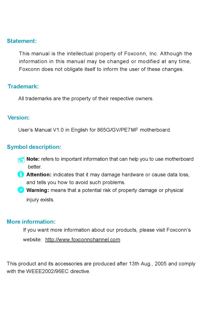 Foxconn 865G7MF Series manual