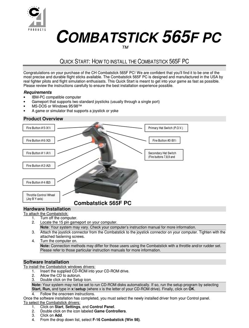 CH Products Combatstick 565F PC User manual