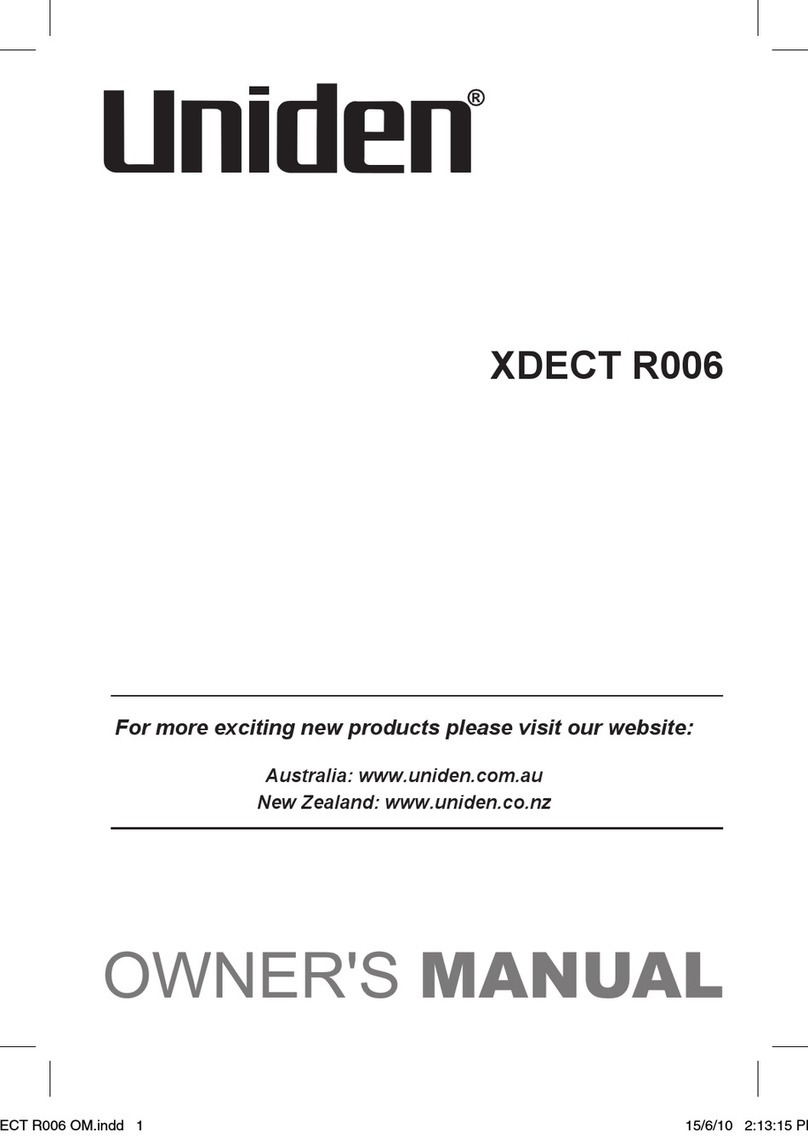 Uniden XDECT R006 owner's manual