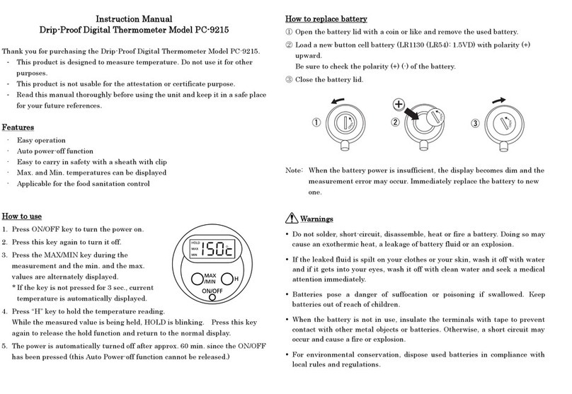SATO KEIRYOKI PC-9215 User manual SATO KEIRYOKI PC-9215 User manual