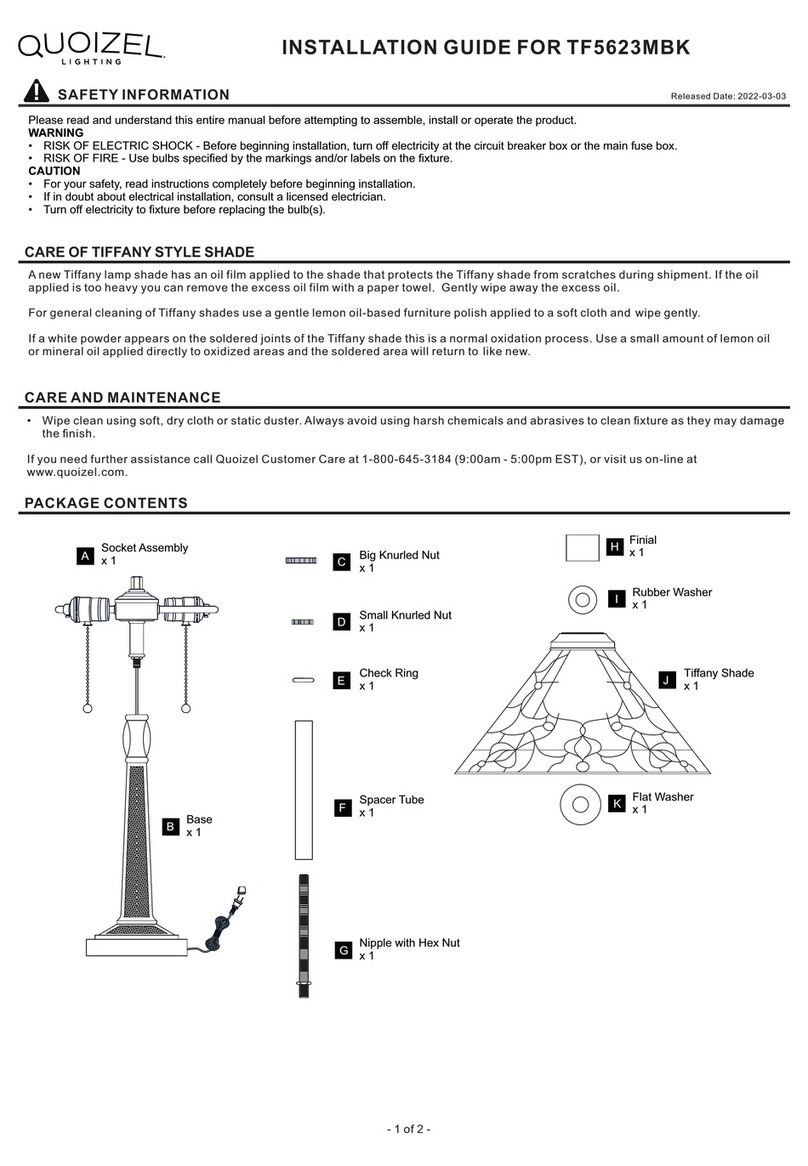Quoizel TF5623MBK User manual Quoizel TF5623MBK User manual