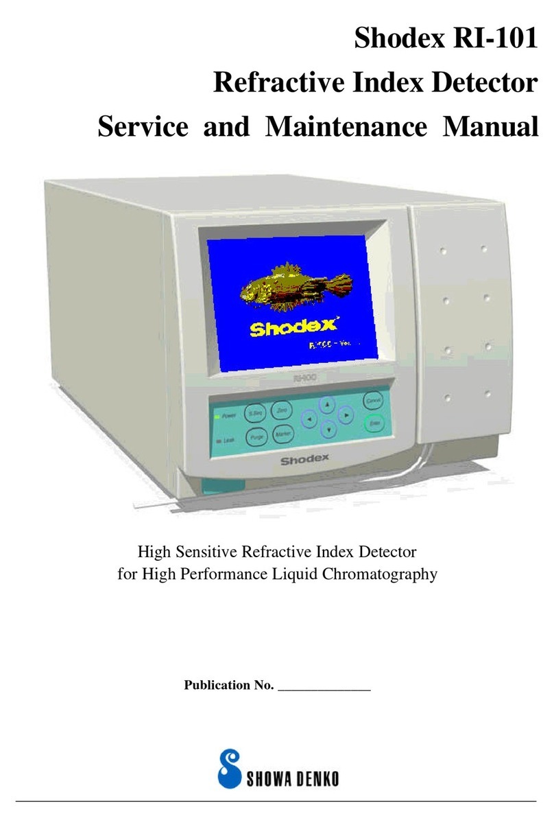 Showa Denko Shodex RI-101 Service and maintenance manual