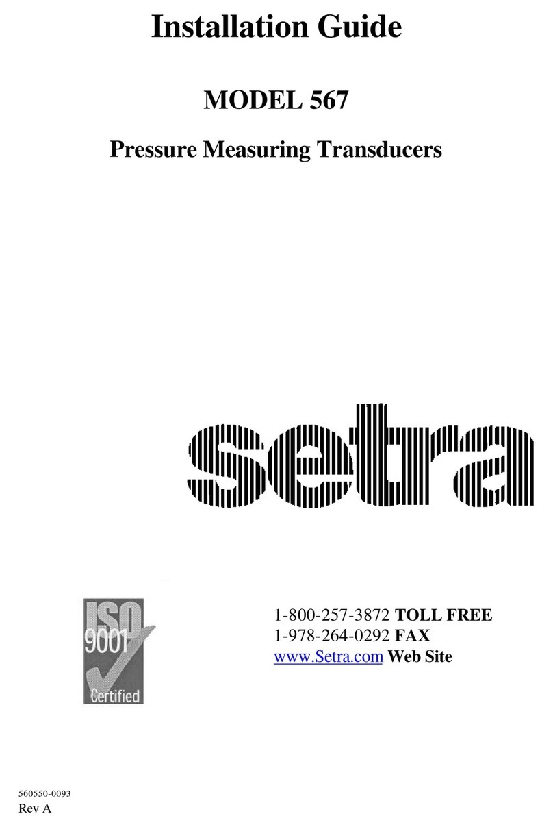 Setra Systems 567 User manual
