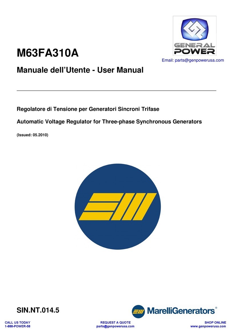 MarelliGenerators General Power M63FA310A User manual