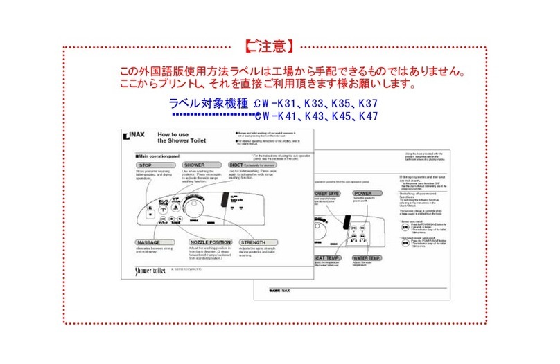 Inax CW-K31 User manual