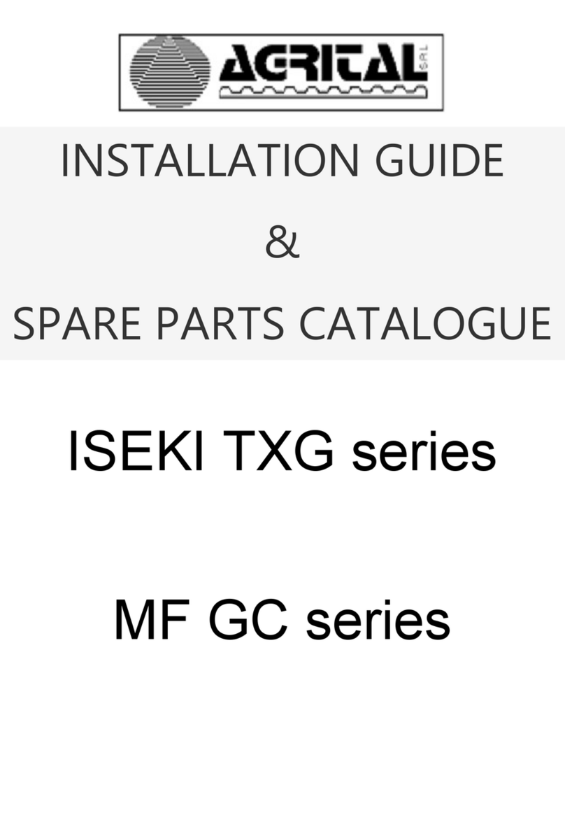 AGRITAL ISEKI TXG Series Installation guide & parts list