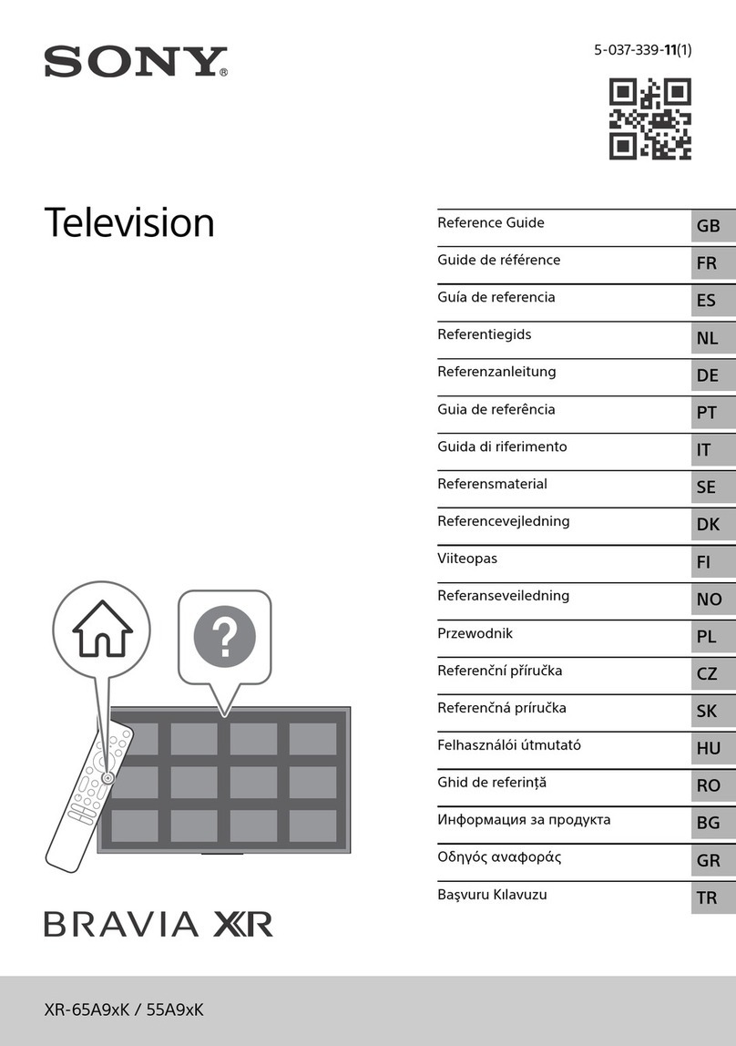 Sony BRAVIA XR-65A9xK User manual Sony BRAVIA XR-65A9xK User manual
