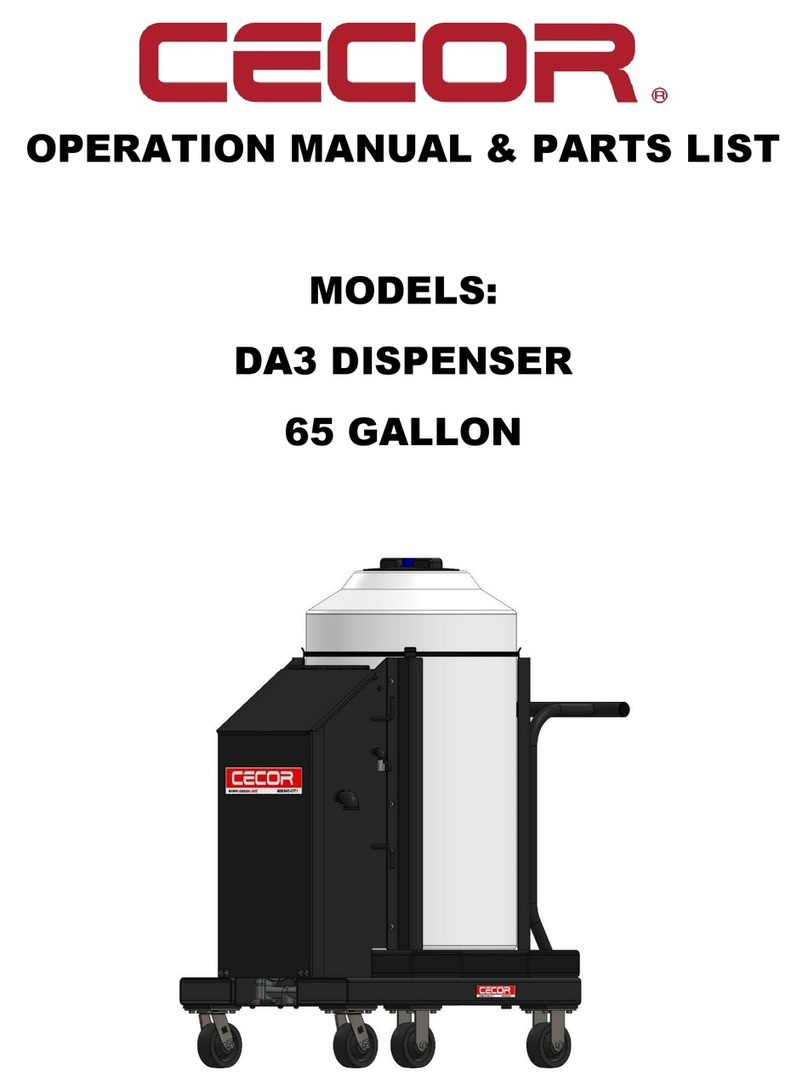 CECOR DA3 Operations manual & parts list