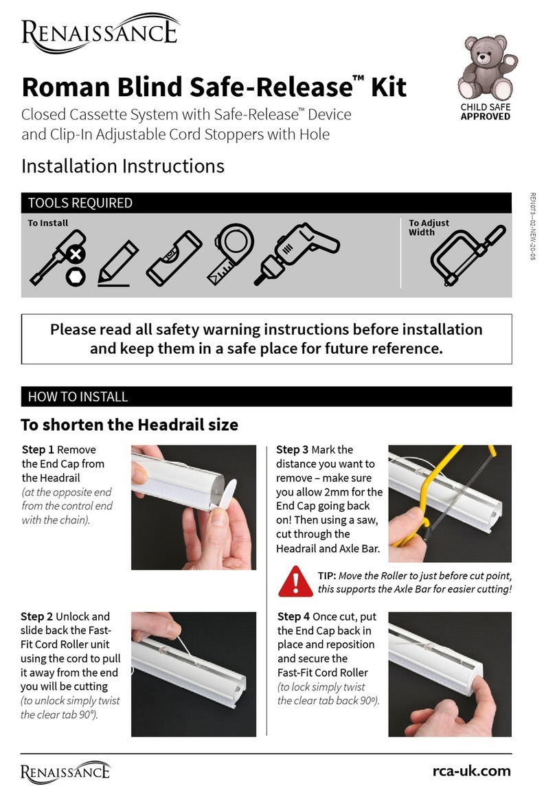 Renaissance Roman Blind Safe-Release User manual