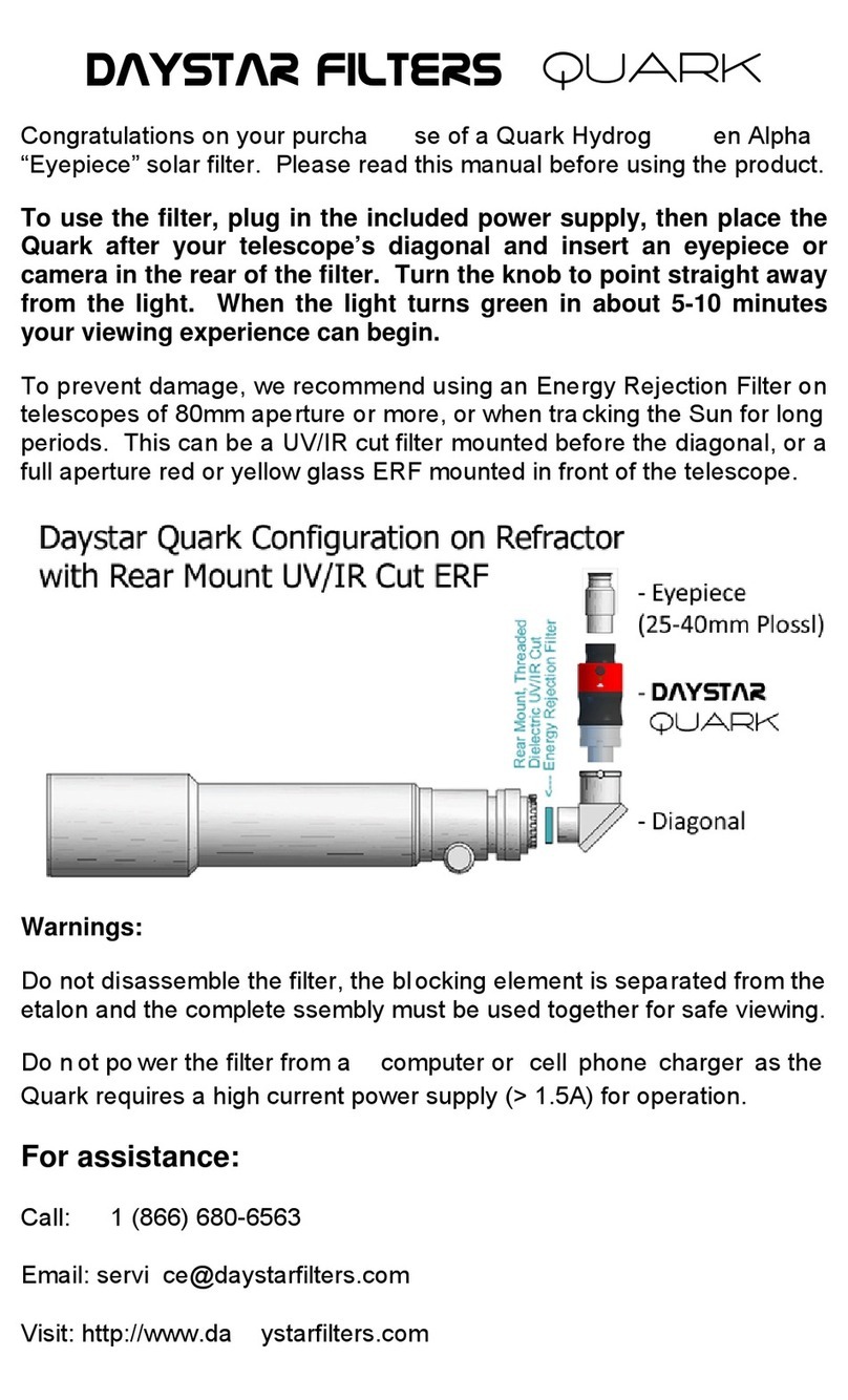 DayStar Filters QUARK quick start guide DayStar Filters QUARK quick start guide