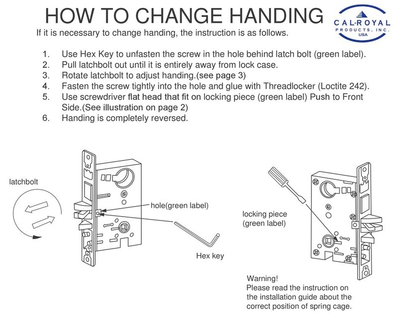 Cal-Royal NM Series instructions