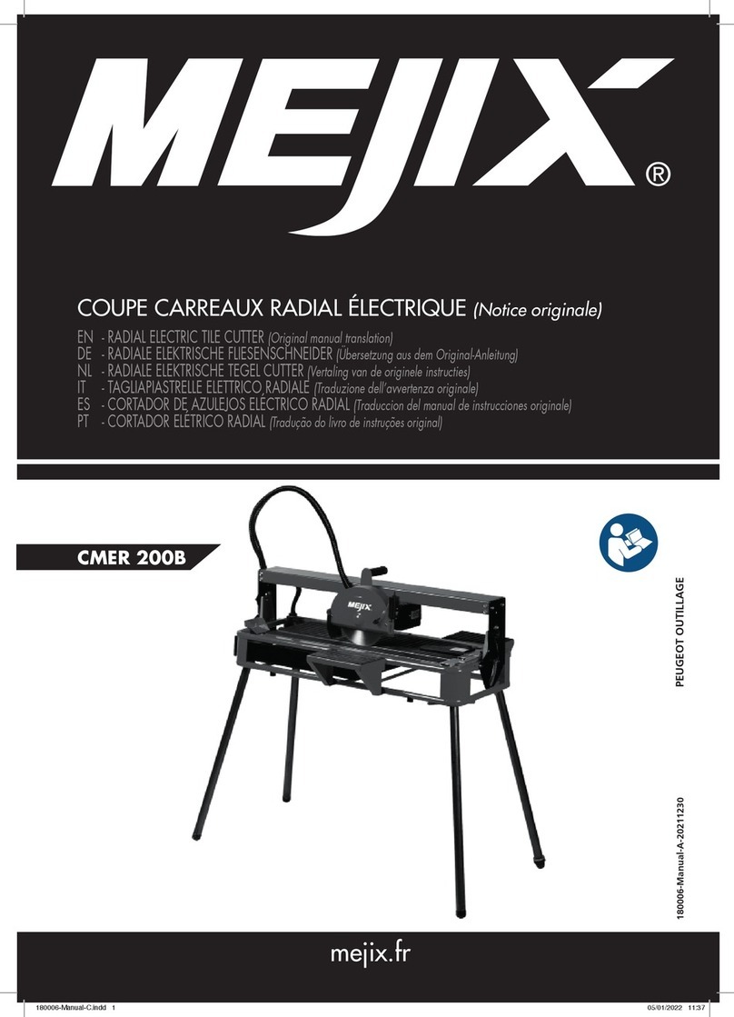 Mejix CMER 200B Use and care manual