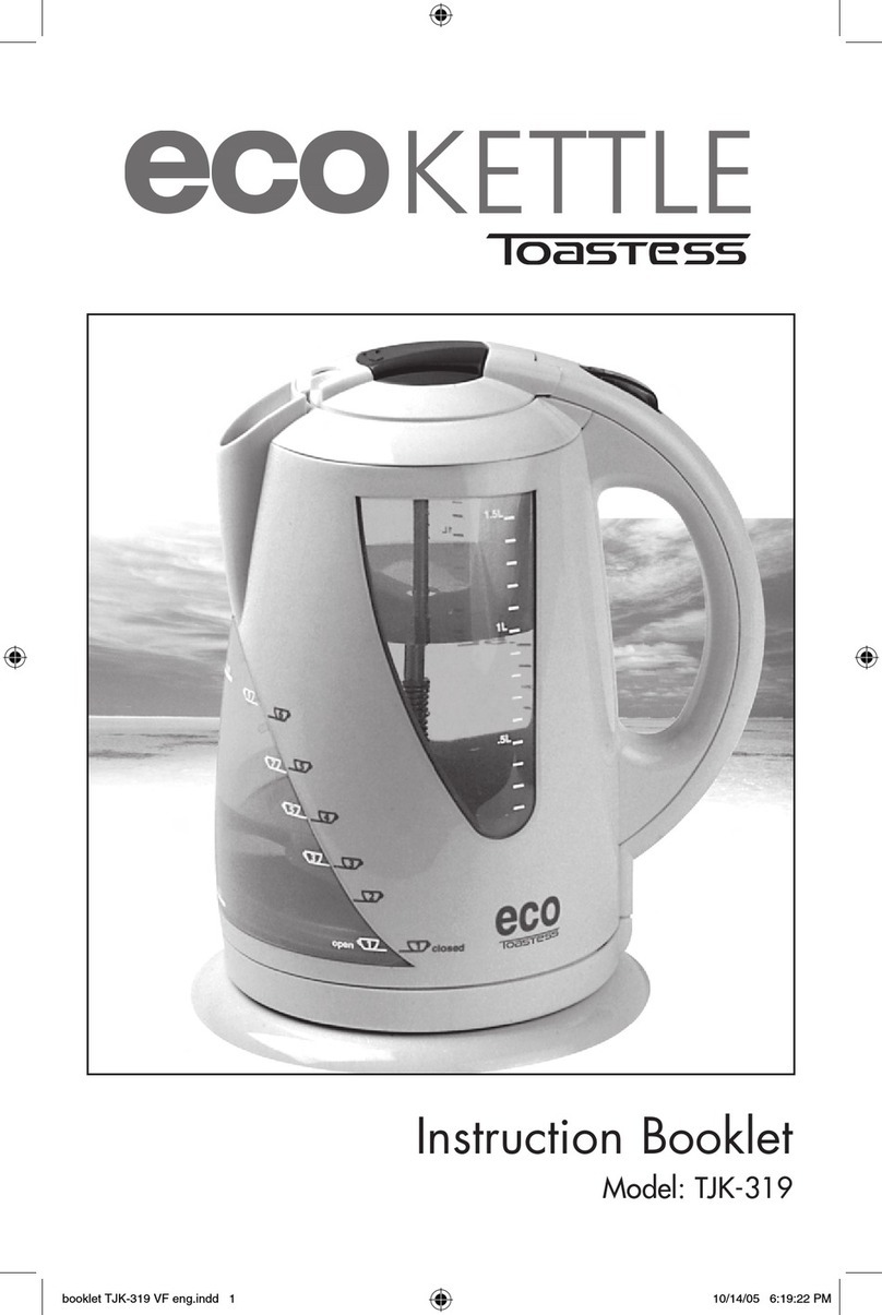 Toastess ecoKETTLE TJK-319 Instruction booklet