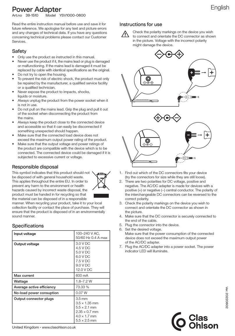 Clas Ohlson 39-1510 User manual