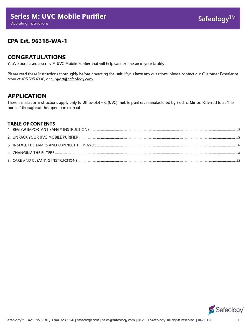 Safeology M Series operating instructions