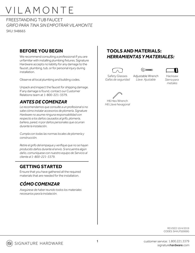 Signature Hardware VILAMONTE 948665 User manual
