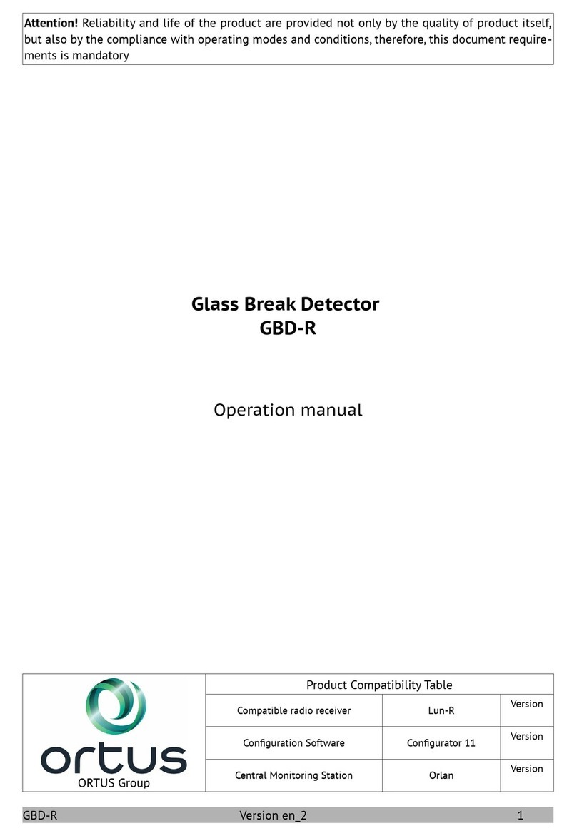 Ortus GBD-R User manual