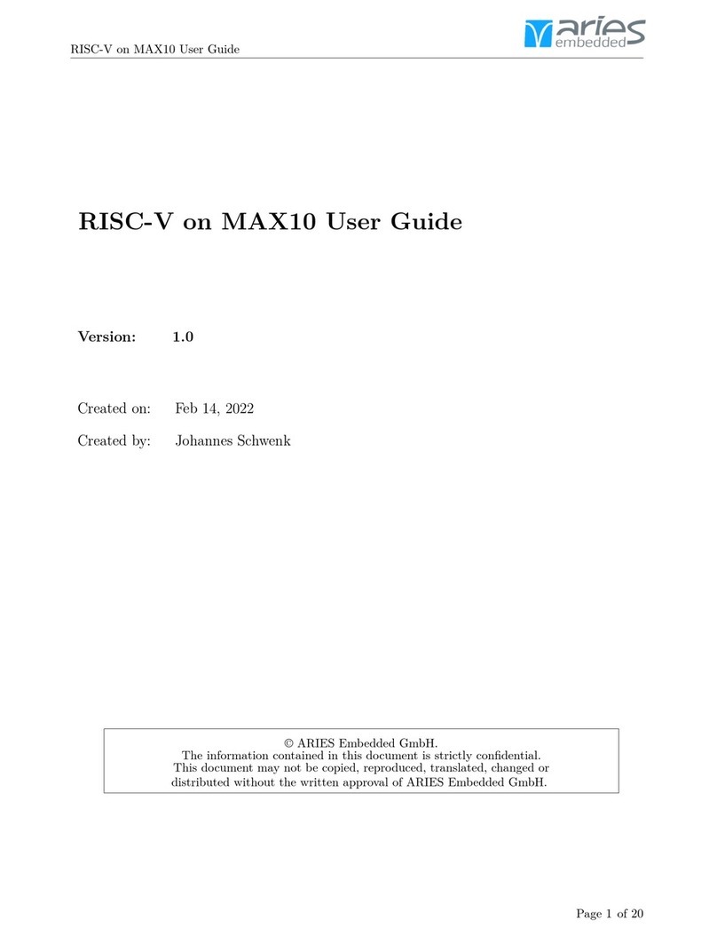 Aries Embedded RISC-V on MAX10 user guide