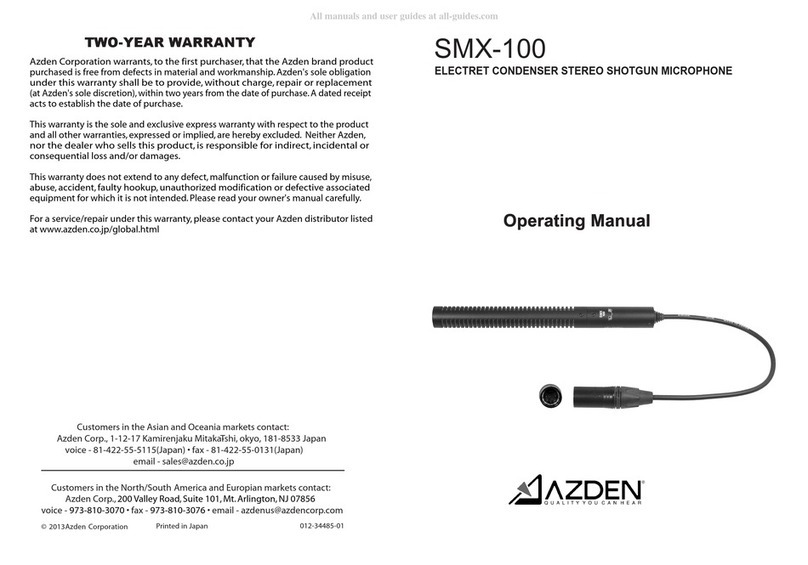 Azden SMX-100 User manual Azden SMX-100 User manual
