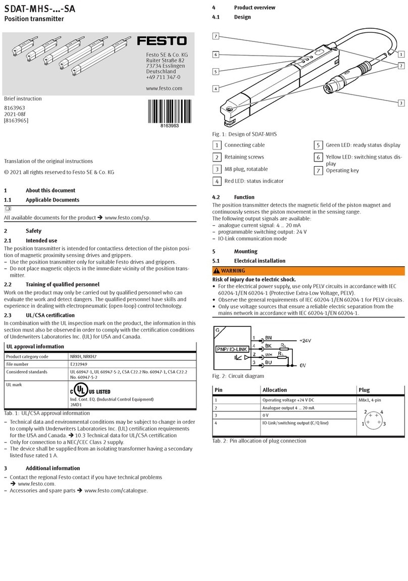 Festo SDAT-MHS SA Series Brief Instruction