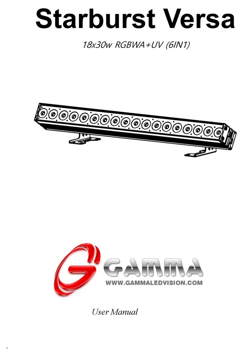 Gamma Led Vision Starburst Versa user manual Gamma Led Vision Starburst Versa user manual