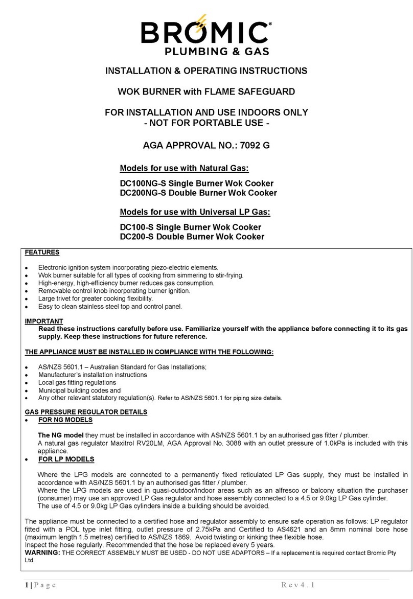 Bromic Heating DC100NG-S Installation & operating instructions Bromic Heating DC100NG-S Installation & operating instructions