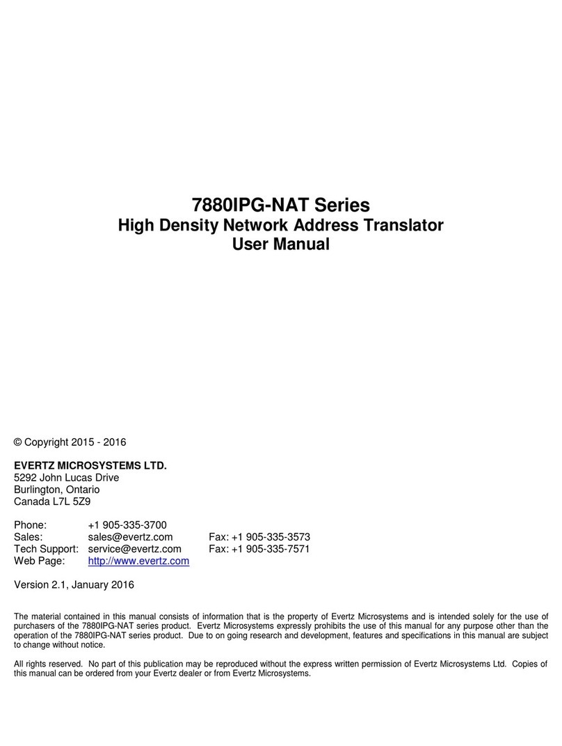 evertz 7880IPG-NAT Series user manual