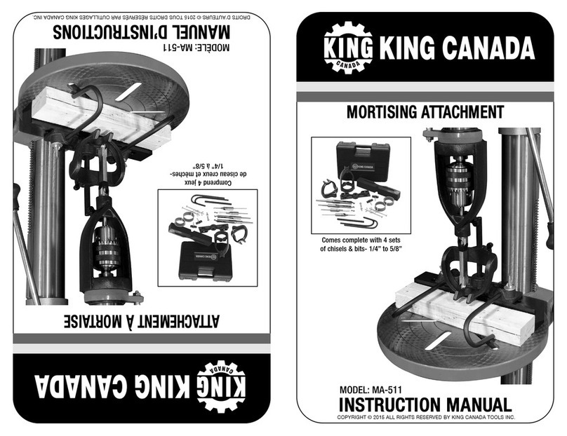 King Canada MA-511 instruction manual
