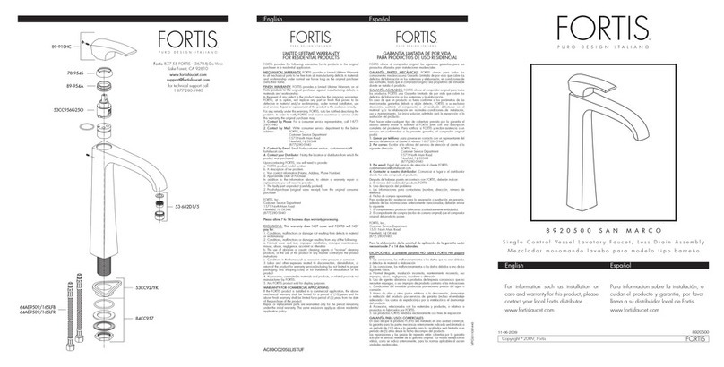 Fortis SAN MARCO 8920500 User manual
