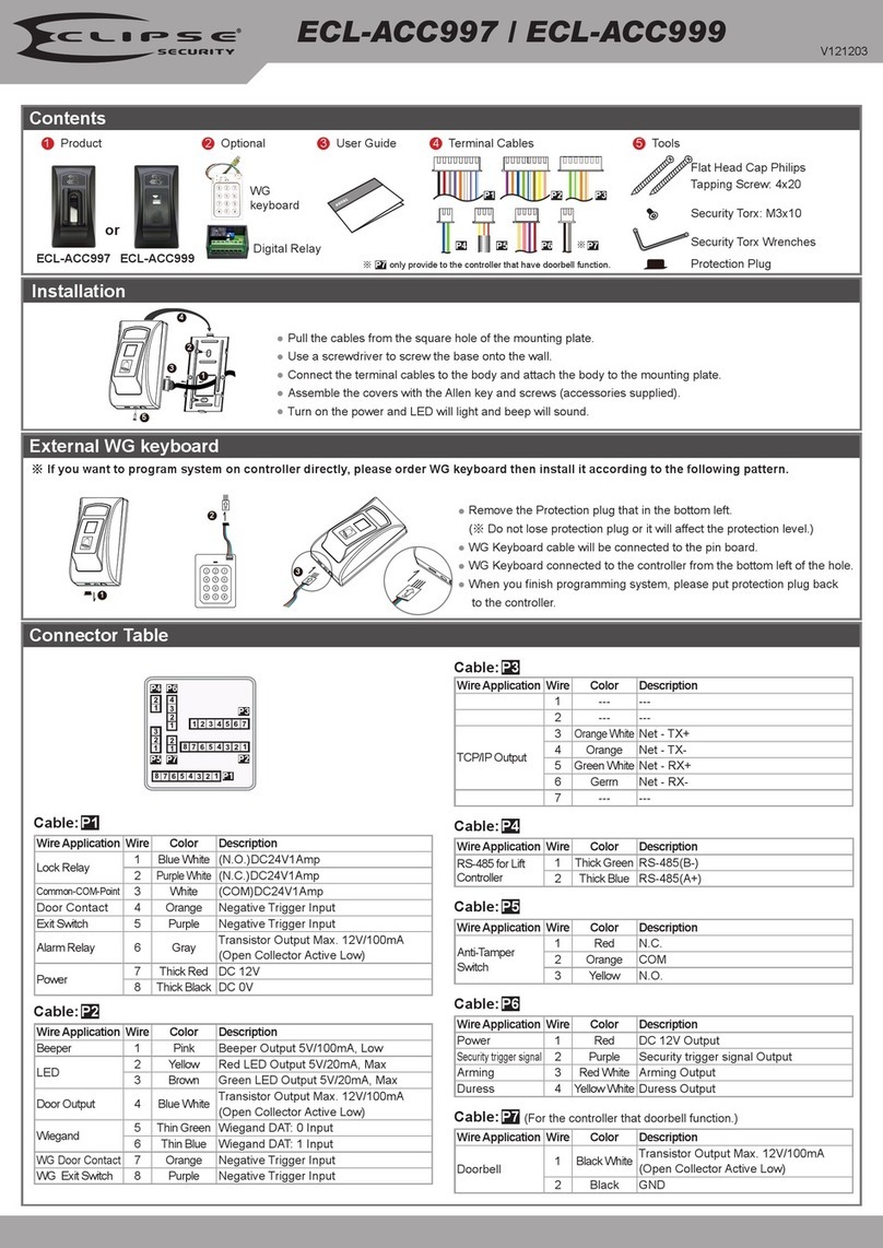 Eclipse Security ECL-ACC997 manual