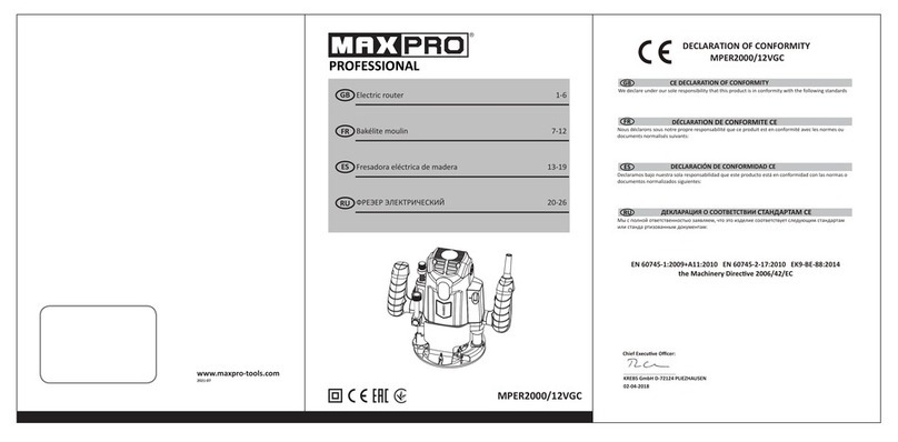 MaxPro PROFESSIONAL MPER2000/12VGC manual