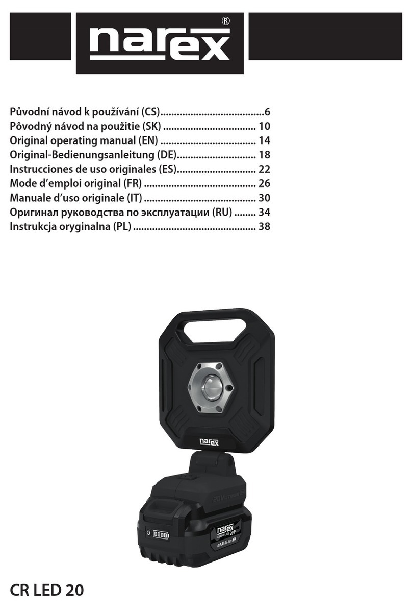 Narex CR LED 20 Original operating manual Narex CR LED 20 Original operating manual