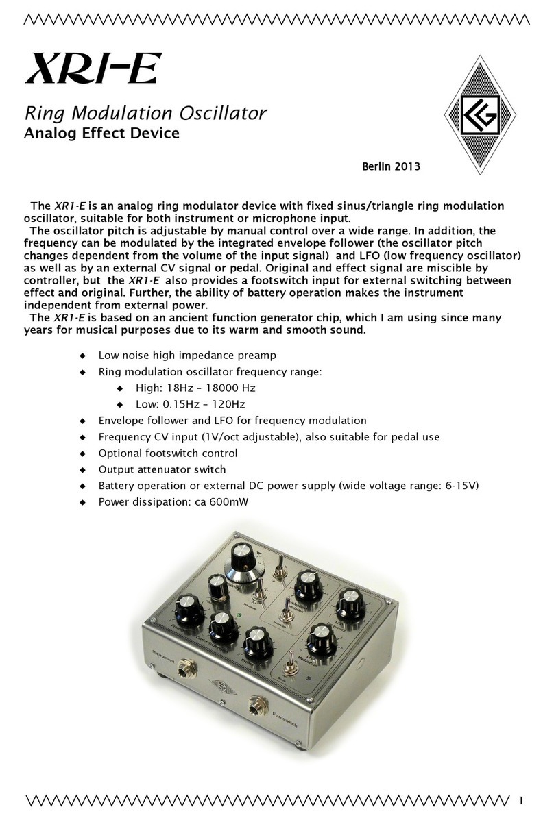 CG Products XR1-E quick start guide