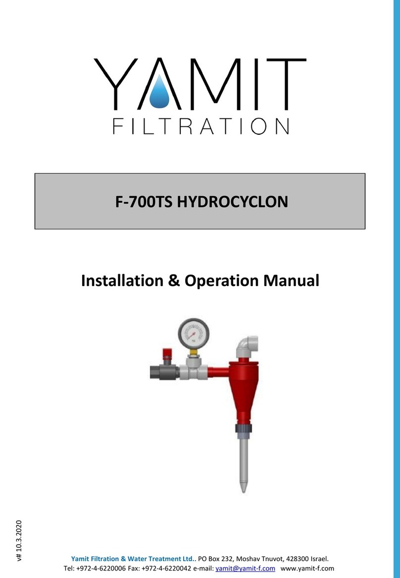 YAMIT F-700TS HYDROCYCLON Installation & operation manual