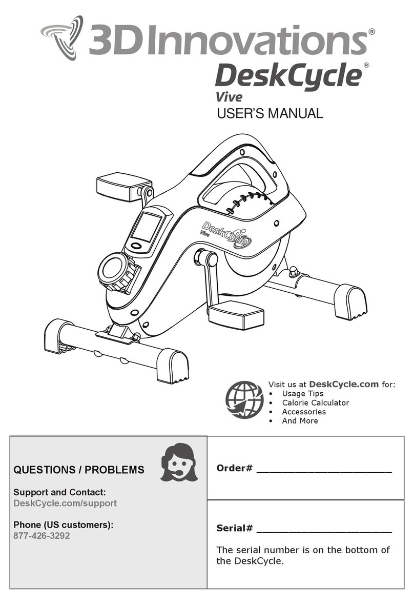 3D innovations DeskCycle Vive User manual