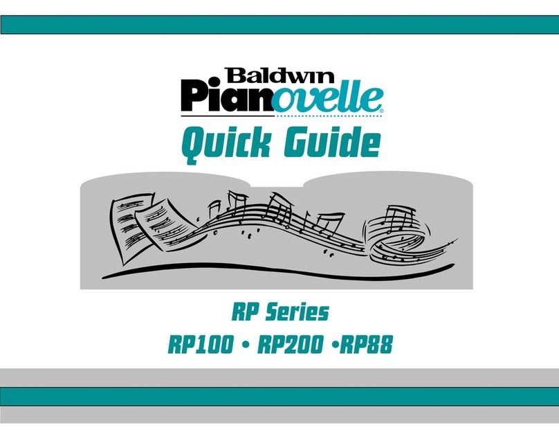 Baldwin Pianovelle RP Series User manual