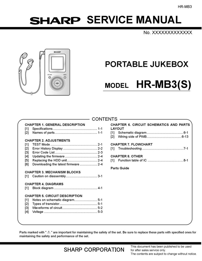 Sharp HR-MB3 Service manual